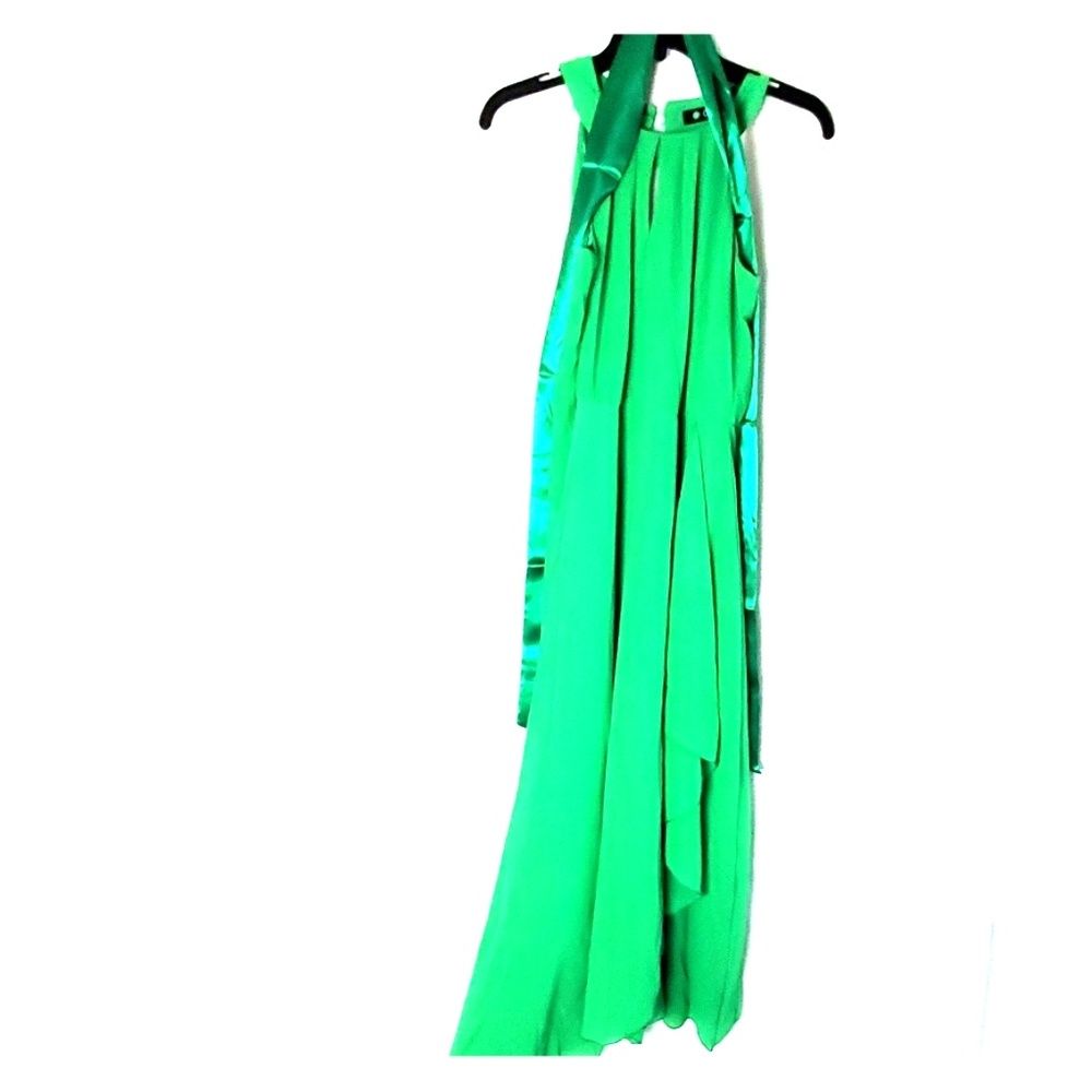 Cute green dress... polyester